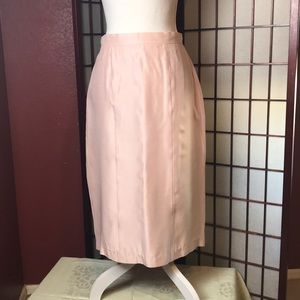 VTG Howard Wolf Dallas Raw Silk Blush Pink Skirt